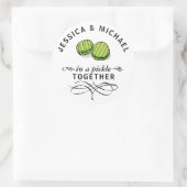 Sticker Rond Couples dans une chiche ensemble Personnalisé (Sac)