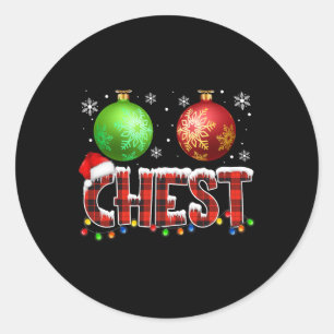 Sticker Rond Couples de marrons amusants et assortis de châtaig