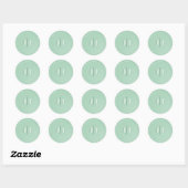 Sticker Rond Couples Monogramme initial Faux Cire Sceau Design  (Feuille)