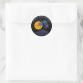 Sticker Rond Couples romantiques - 20e Mariage Anniversa (Sac)