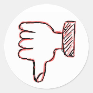 Sticker Rond Coups vers le bas