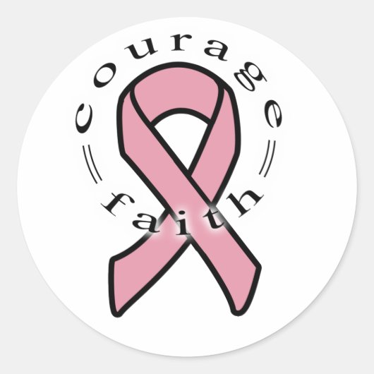 Sticker Rond Courage et foi (Devant)