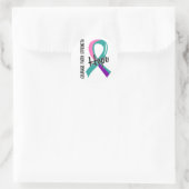 Sticker Rond Courage foi espoir 5 Thyroïde cancer (Sac)