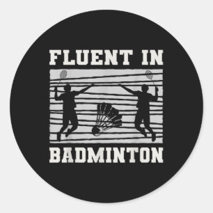 Sticker Rond Courant Dans Raquettes De Volant De Badminton Amus
