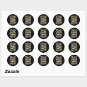 Sticker Rond Courant en maths et sarcasme Prof de maths drôle (Feuille)
