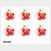 Sticker Rond Courants rouges (Feuille)