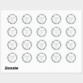 Sticker Rond Courbe aquarelle feuillue | MARIAGE (Feuille)