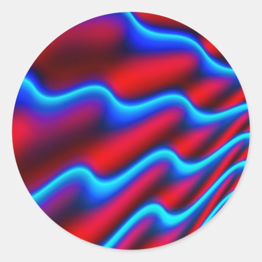 Sticker Rond Courbe arrière - plan motif d'onde (Devant)