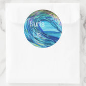 Sticker Rond Courbe bleue, Surfs Up (Sac)
