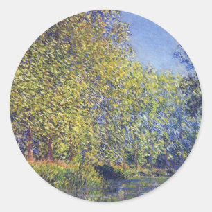 Sticker Rond Courbe de l'Epte près de Giverny par Claude Monet