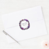 Sticker Rond Courbe florale vibrante (Enveloppe)