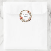 Sticker Rond Courbe florale vibrante (Sac)