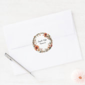 Sticker Rond Courbe florale vibrante (Enveloppe)