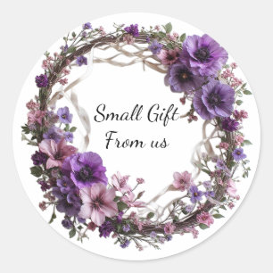 Sticker Rond Courbe florale vibrante