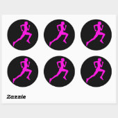 Sticker Rond Coureur (Feuille)