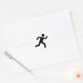 Sticker Rond Coureur - en cours (Enveloppe)