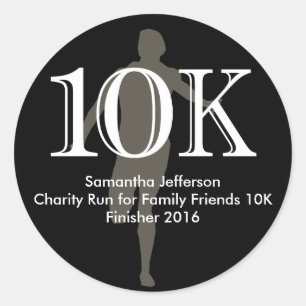 Sticker Rond Coureur personnalisé 10k Gardien cross-country