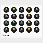Sticker Rond Courez comme un cerf (Feuille)