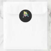 Sticker Rond Courez comme un cerf (Sac)