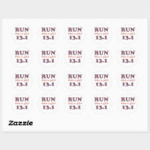Sticker Rond Courez comme une fille 13.1 (Feuille)