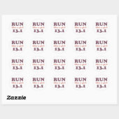 Sticker Rond Courez comme une fille 13.1 (Feuille)