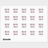 Sticker Rond Courez comme une fille 26.2 (Feuille)