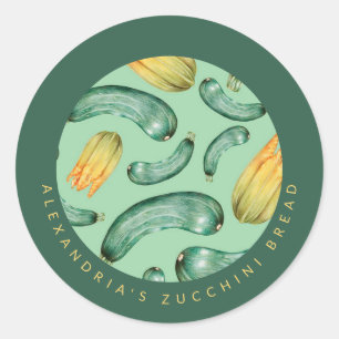 Sticker Rond Courgette Votre pain de courgette personnalisé