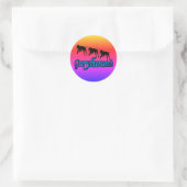 Sticker Rond Courir des silhouettes Greyhound (Sac)