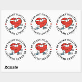 Sticker Rond Courir est un bon exercice pour votre coeur (Feuille)