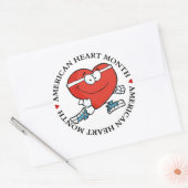 Sticker Rond Courir est un bon exercice pour votre coeur (Enveloppe)