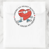 Sticker Rond Courir est un bon exercice pour votre coeur (Sac)