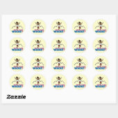Sticker Rond Courir la fille en rouge (Feuille)