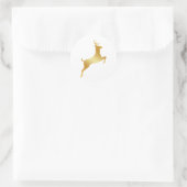 Sticker Rond Courir Reindeer or silhouette (Sac)