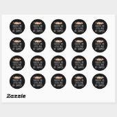 Sticker Rond Courir Sur Café Et Café Sec Shampooing Aide (Feuille)