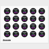 Sticker Rond Courir sur la foi Christian Runner (Feuille)