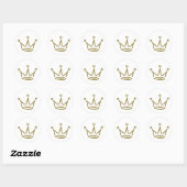 Sticker Rond Couronne (Feuille)