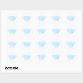Sticker Rond Couronne bleue (Feuille)