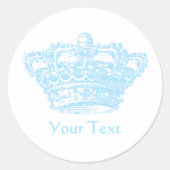Sticker Rond Couronne bleue (Devant)