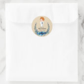 Sticker Rond Couronne bleue de la Sainte Communion (Sac)