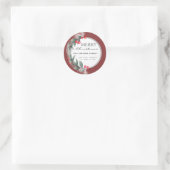 Sticker Rond Couronne botanique aquarelle hiver (Sac)