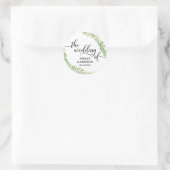 Sticker Rond Couronne botanique feuille Le Mariage des phoques (Sac)