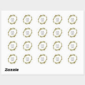 Sticker Rond Couronne botanique - Juno - (Feuille)