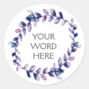 Sticker Rond Couronne Botanique - Luna -