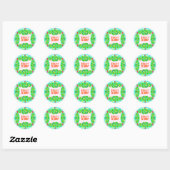 Sticker Rond Couronne brillante et brillante (Feuille)