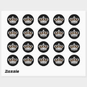 Sticker Rond Couronne - Brown (Feuille)