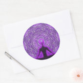 Sticker Rond Couronne Chakra (Enveloppe)