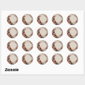 Sticker Rond Couronne d'automne mariage rustique (Feuille)