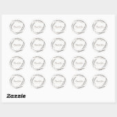 Sticker Rond Couronne de branches et brindilles rustiques, fave (Feuille)