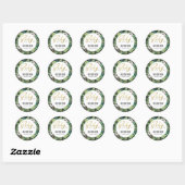 STICKER ROND COURONNE DE FEUILLAGE DE PLANTES SUCCULENTES AQUAR (Feuille)