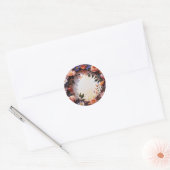Sticker Rond Couronne de fleurs (Enveloppe)